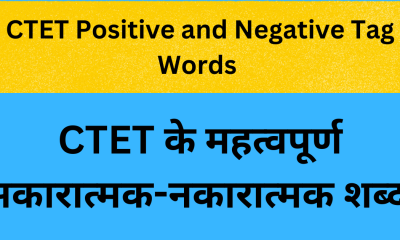 CTET Positive and Negative Tag Words